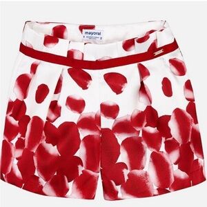 Mayoral Red and White Formal Bottoms with Playful Design
